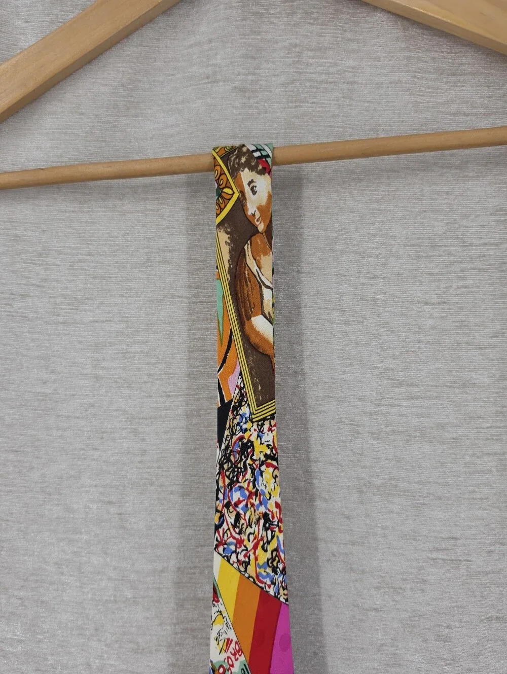 Nicole Miller Vintage 90s Colorful Pop-Art Silk Tie Men's Necktie